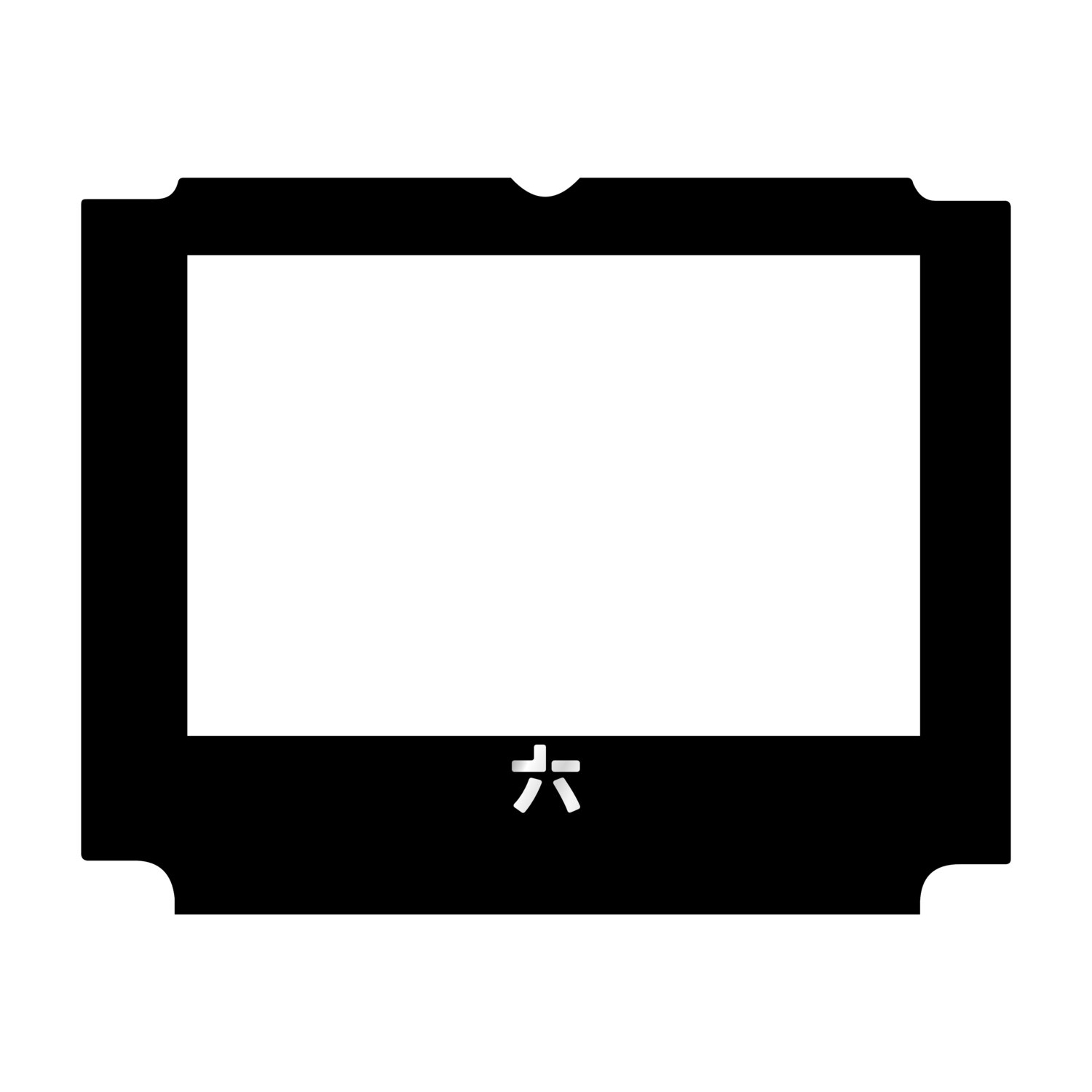 RetroSix Display Scheiben aus gehärtetem Glas - 六 (Schwarz)