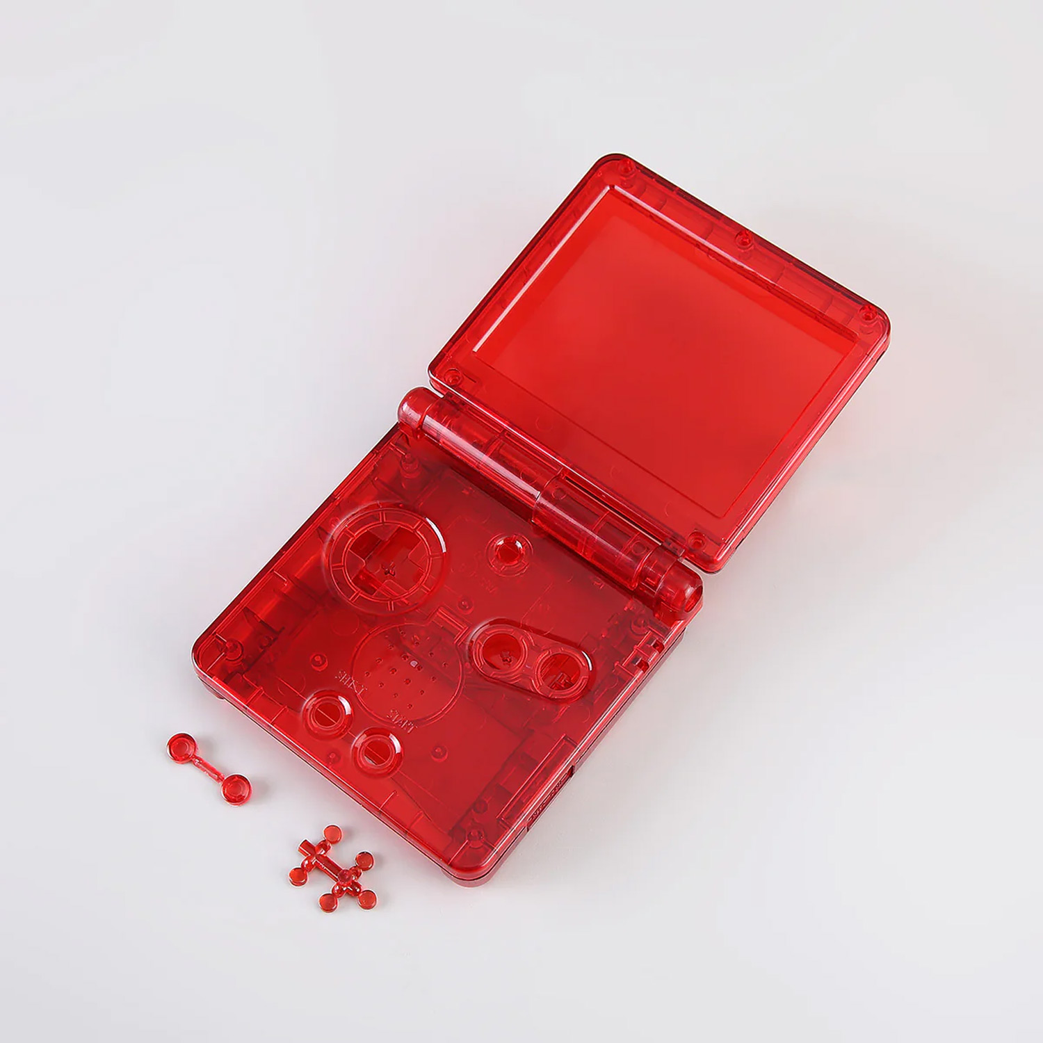 Custodia (rosso trasparente a specchio) per Game Boy Advance SP