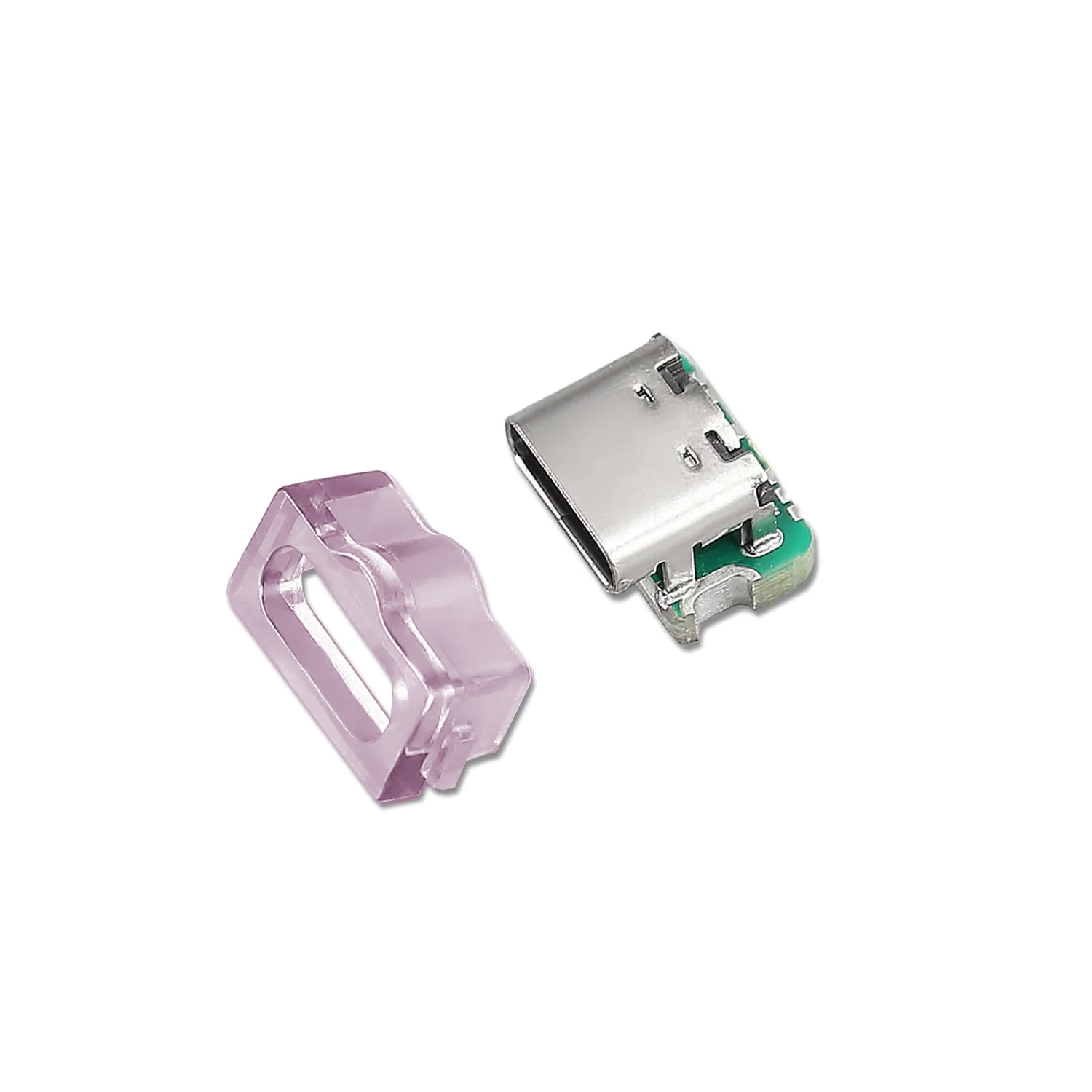 FunnyPlaying USB-C Port for Game Boy Advance SP (Purple Clear)