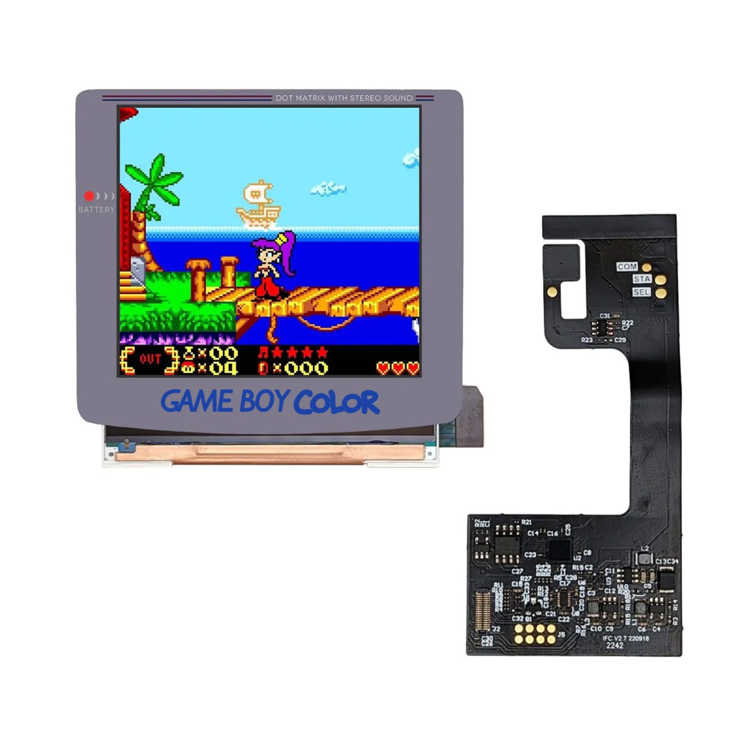 Game Boy Colour Retro Pixel 2.1 IPS (DMG gelamineerd)