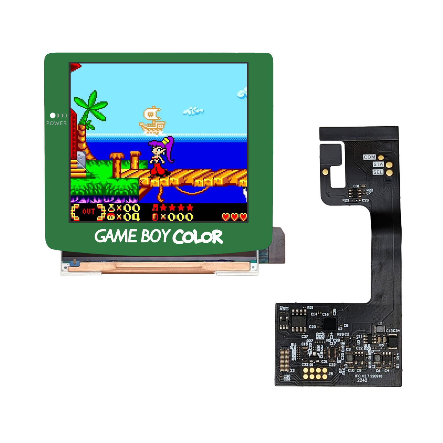 FunnyPlaying RetroPixel V2.1 Laminated IPS Kit für Game Boy Color GBC Backlight - Foto 10 di 25