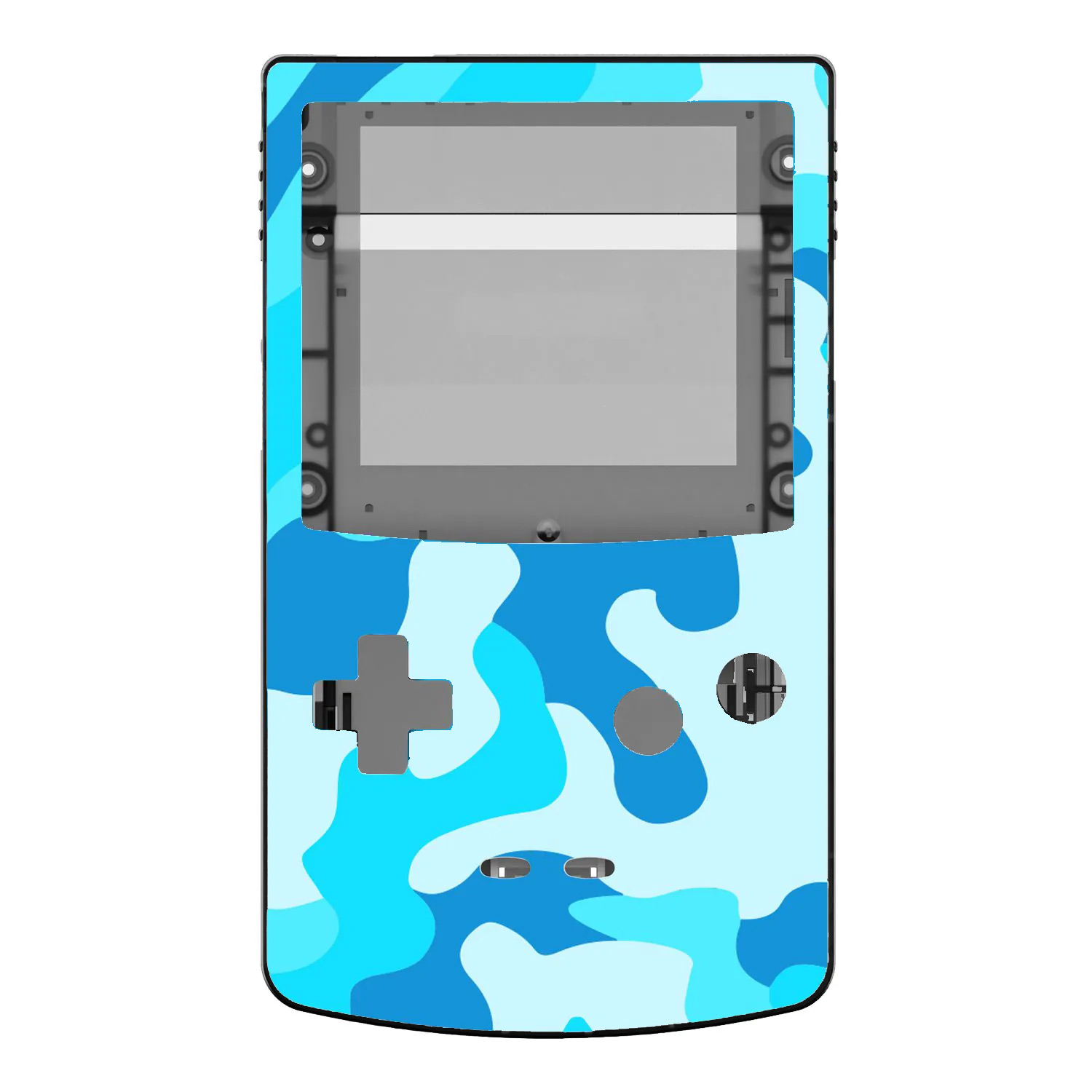 UV-Druck Gehäuse IPS Q5 für Game Boy Color - ABVERKAUF (Camo Blue)
