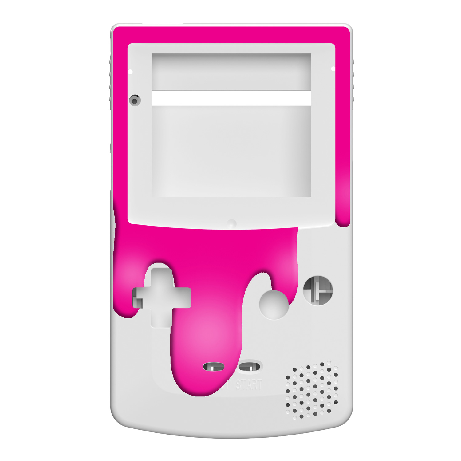 UV-Print Shell IPS Q5 for Game Boy Color - SALE (Paint Spill Magenta)