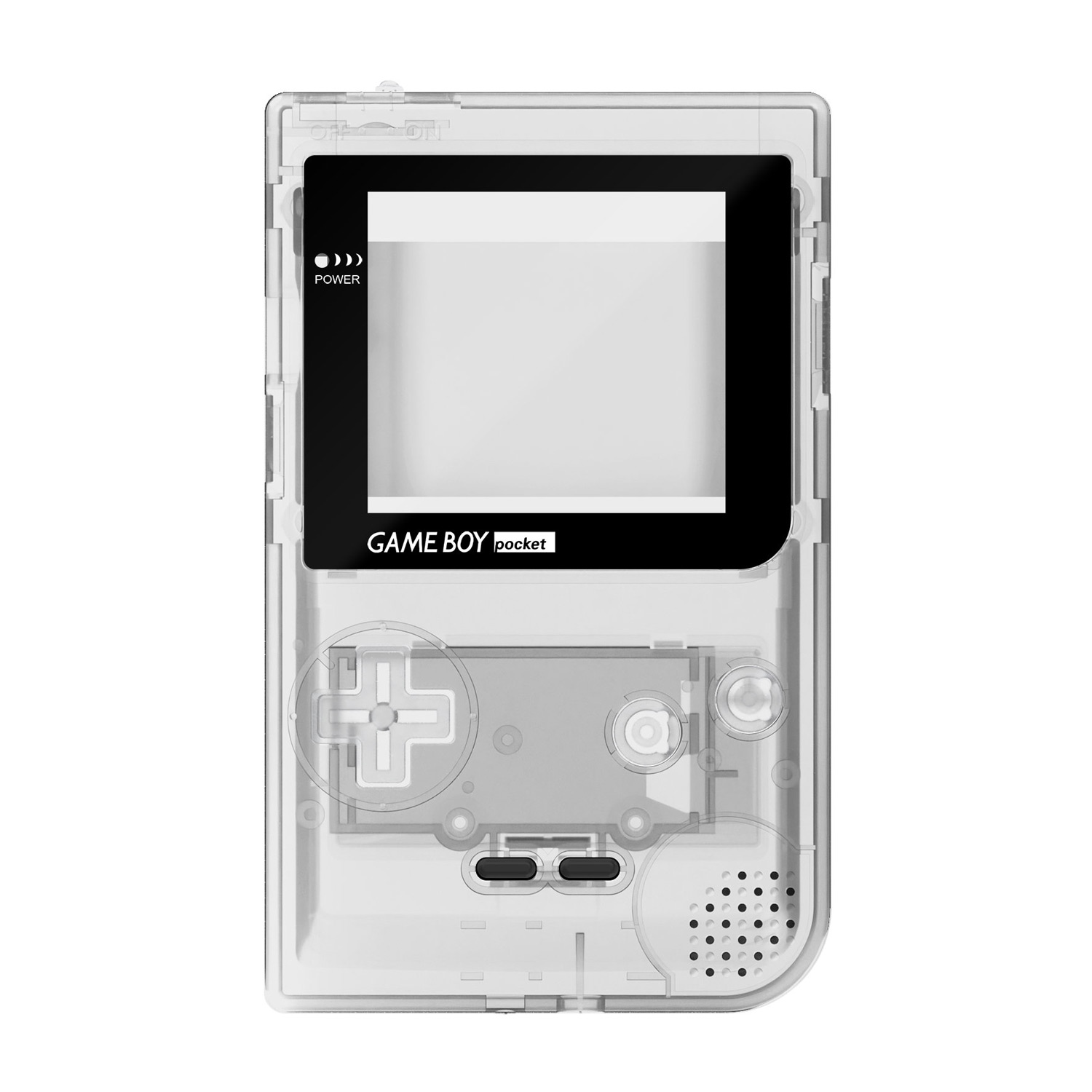 RetroSix IPS Q5 Gehäuse Set für Game Boy Pocket (Transparent)