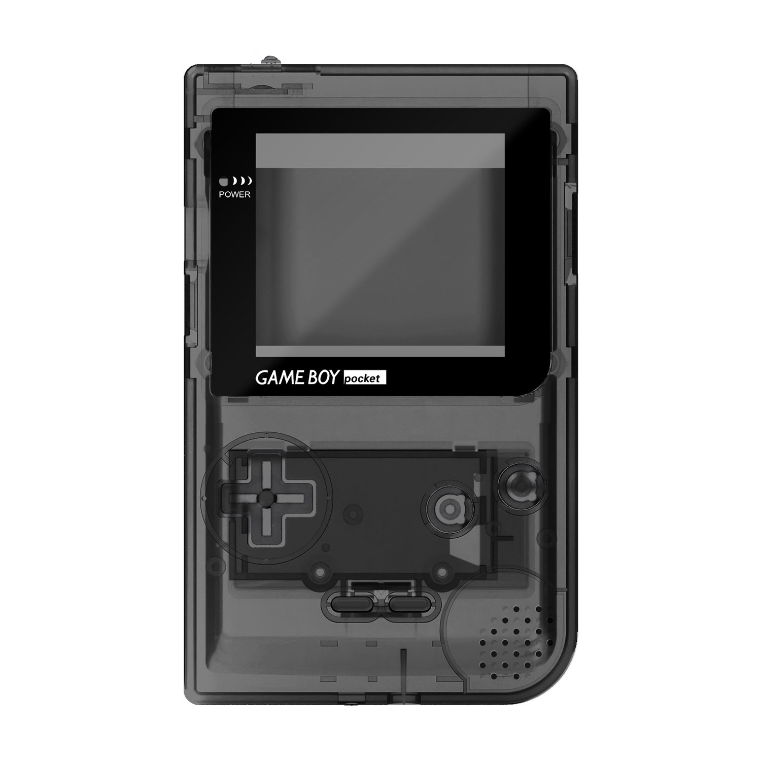 RetroSix IPS Q5 Gehäuse Set für Game Boy Pocket (Schwarz Transparent)
