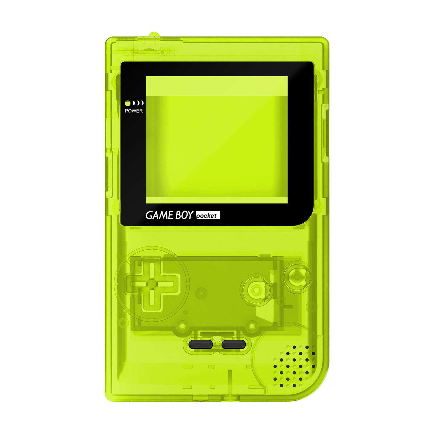 RetroSix IPS Q5 Gehäuse Set für Game Boy Pocket (Gelb Transparent)