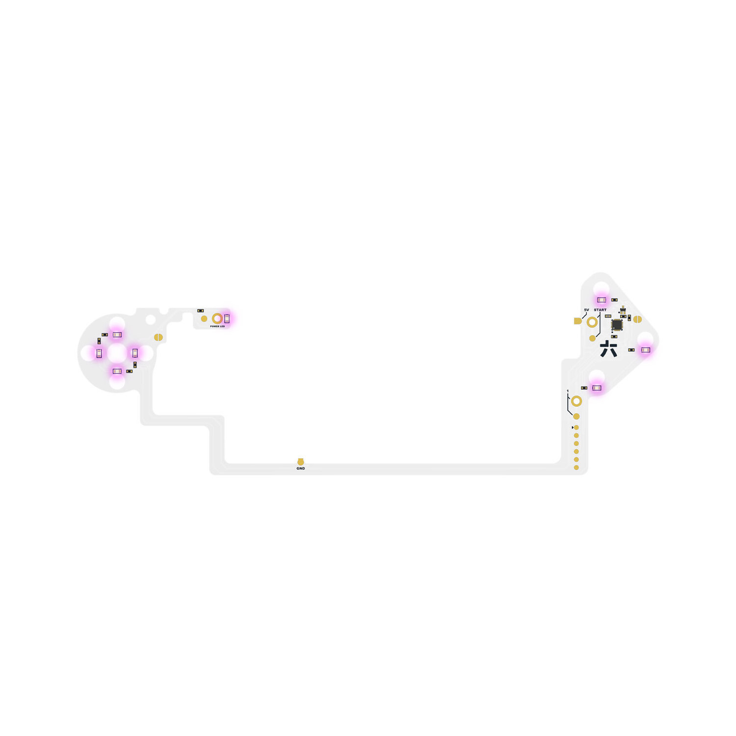 RetroSix CleanLight LED Mod für Game Gear (Pink)