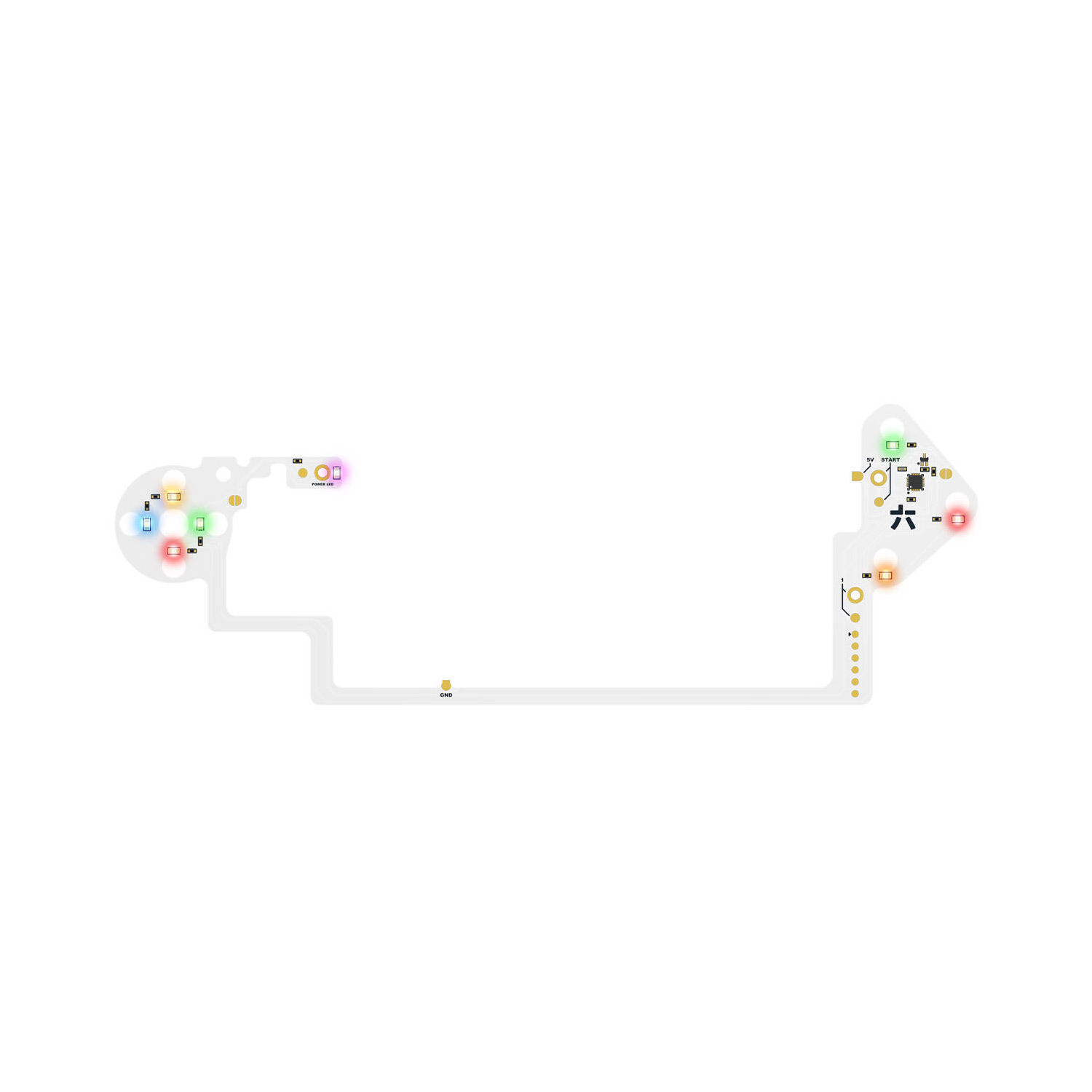RetroSix CleanLight LED Mod für Game Gear (Rainbow)