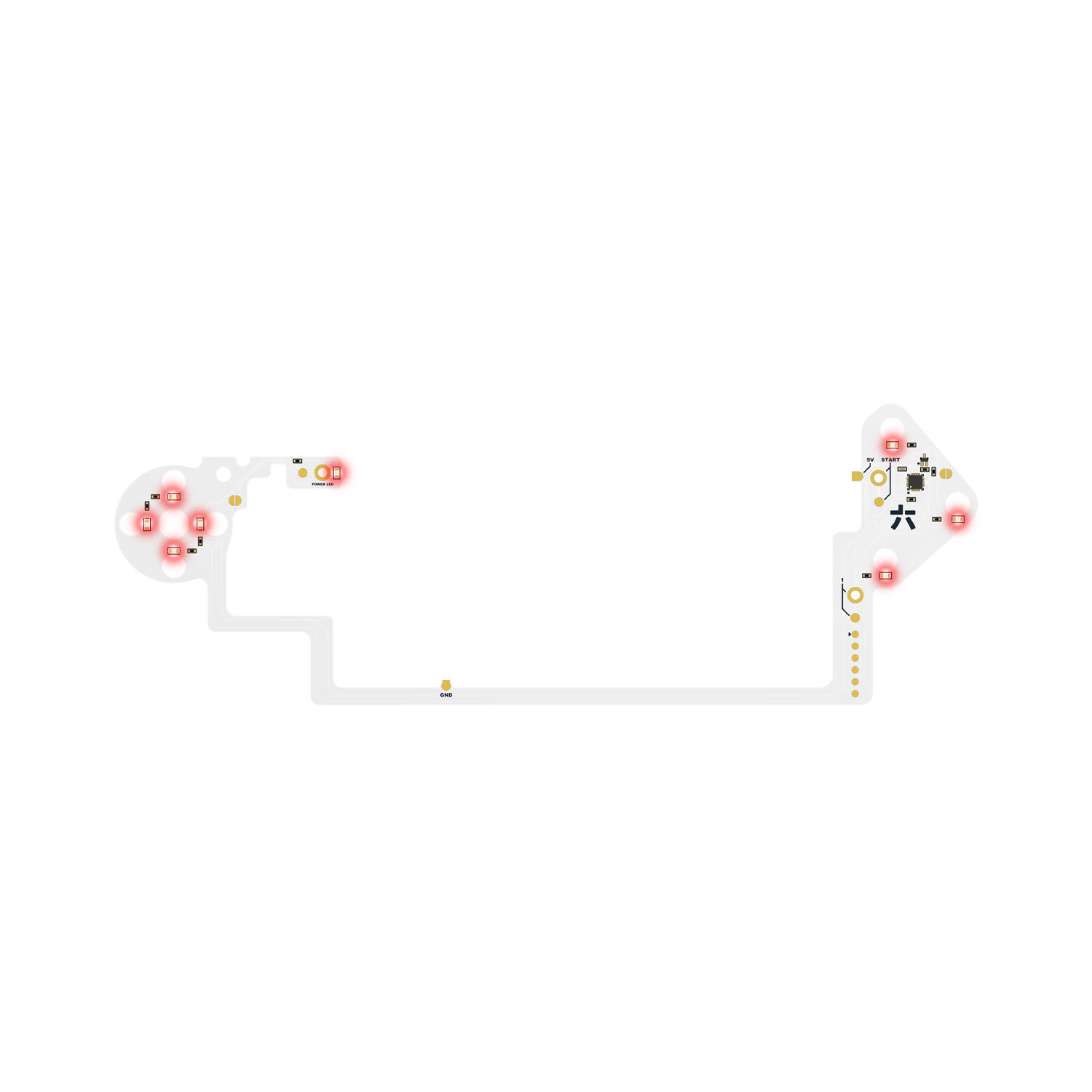 RetroSix CleanLight LED Mod für Game Gear (Rot)