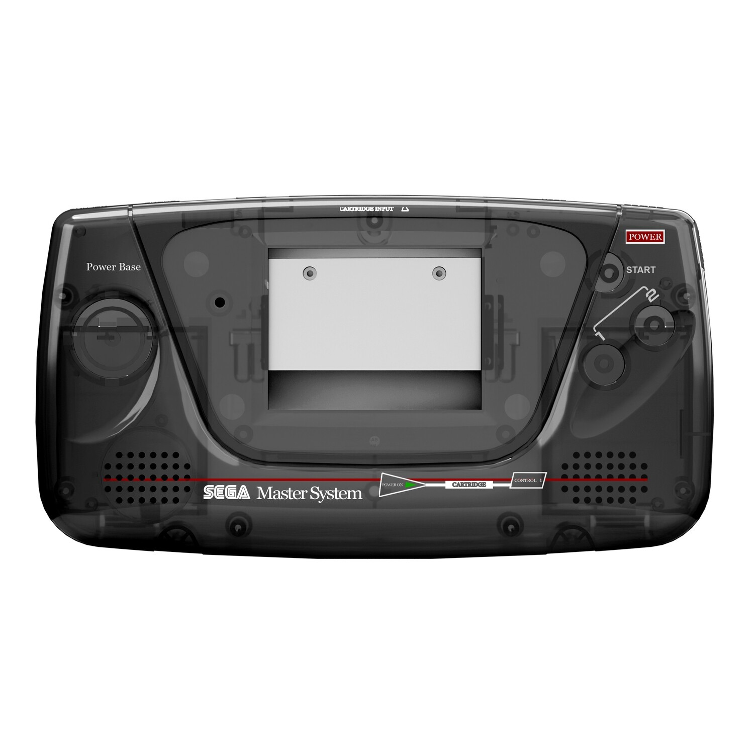 Stereo Gehäuse Kit (Clear Master System) für Game Gear