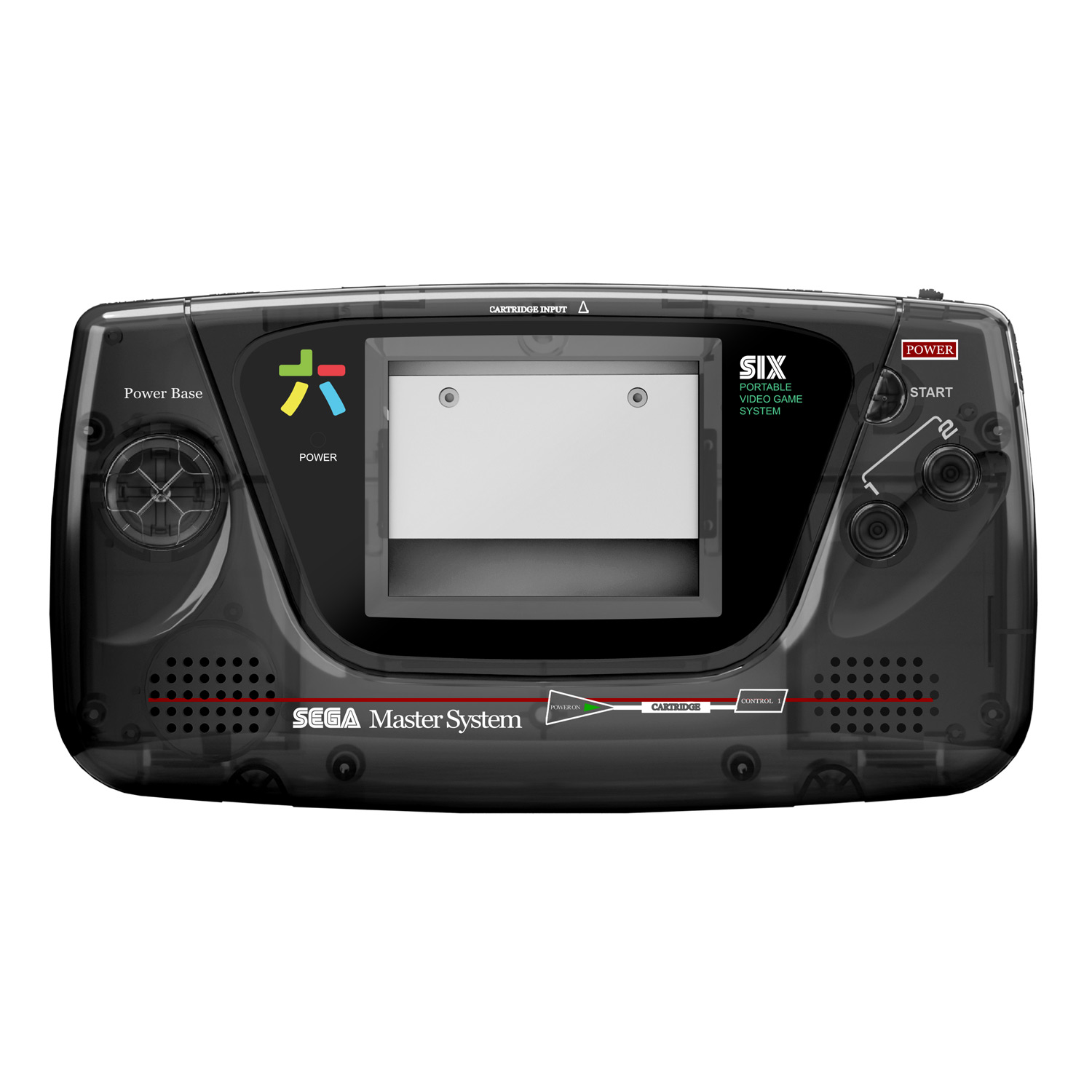 RetroSix Prestige Ersatzgehäuse Kit STEREO SPEAKER für Game Gear (Clear Master System)