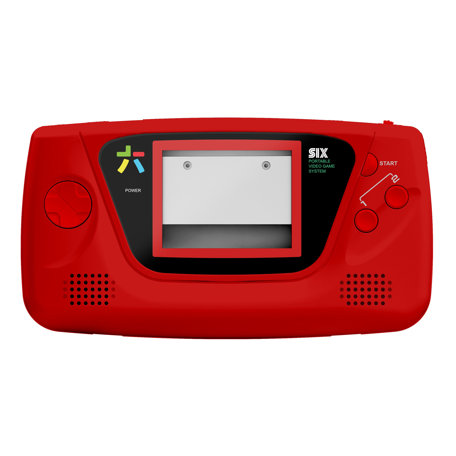 RetroSix Prestige Ersatzgehäuse Kit STEREO SPEAKER für Game Gear (Rot)